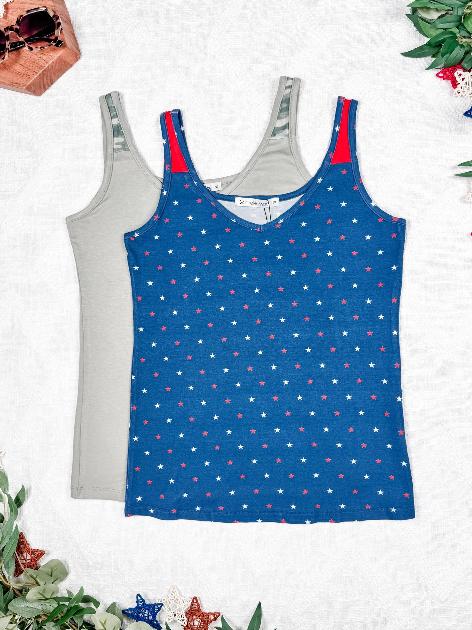 Poppy Tank - Olive and Camo